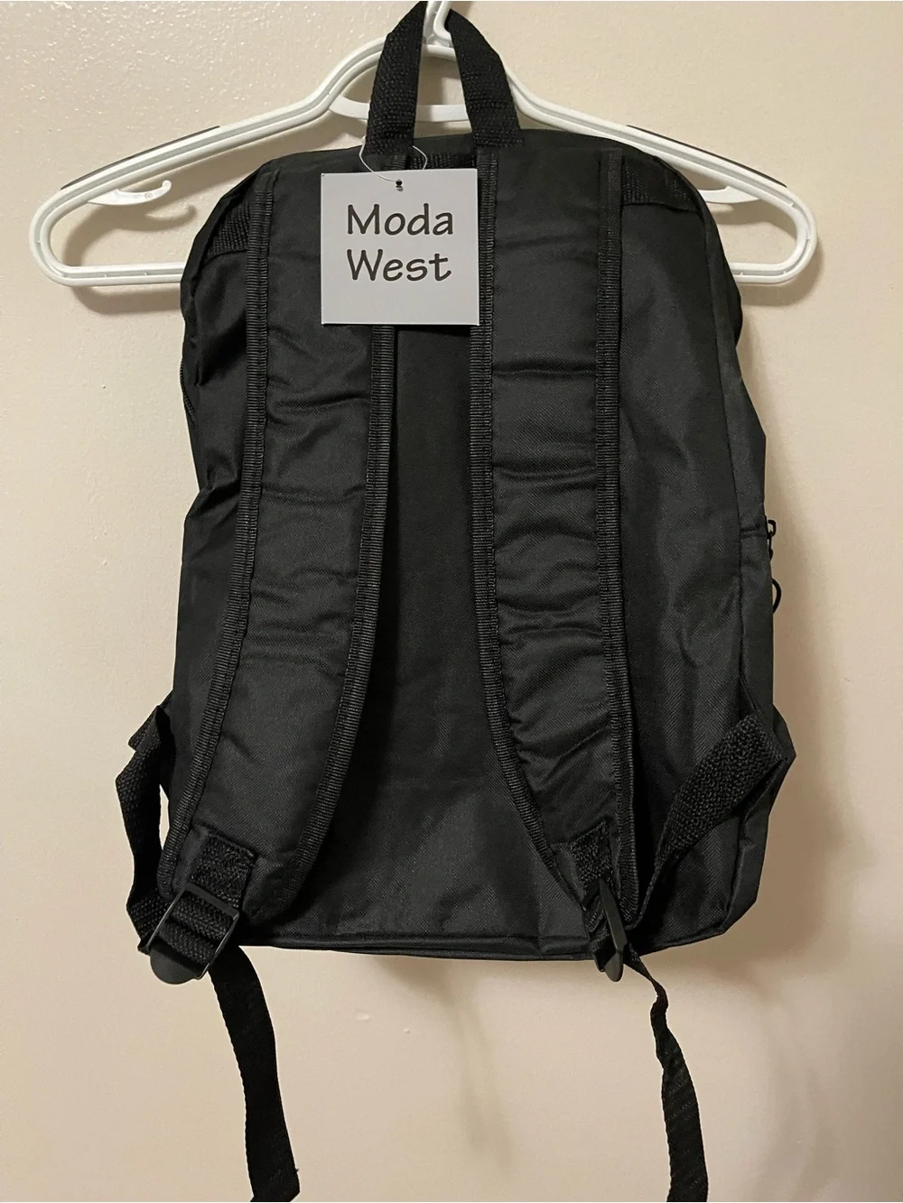 Moda Black Men's Backpack with Front Zip Pocket